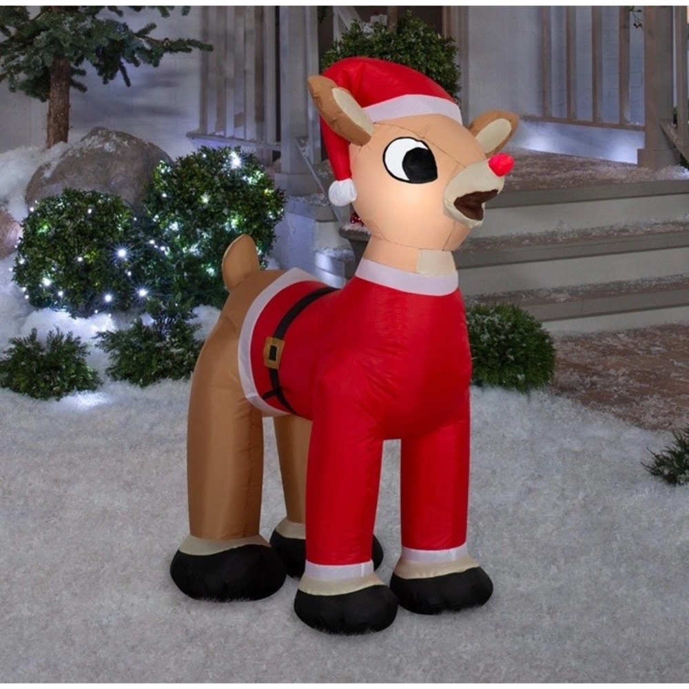Rudolph The Red Nosed Reindeer Santa Suit Inflatable - Indoor/Outdoor **NEW**